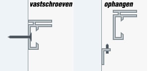 Dekostof in Textielframe - 320cm max